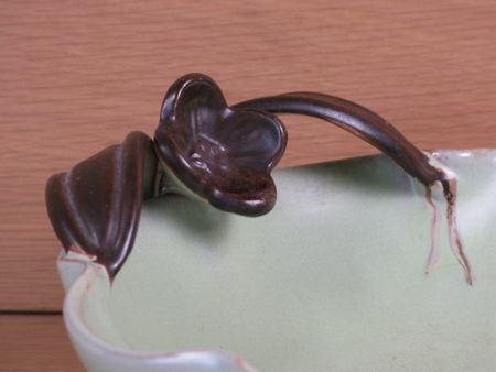 green bowl 99 with brown handles