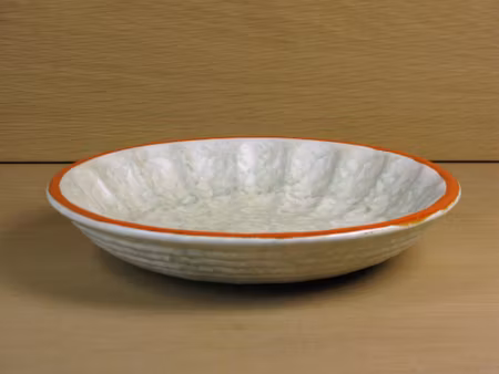 greyish and orange bowl 78