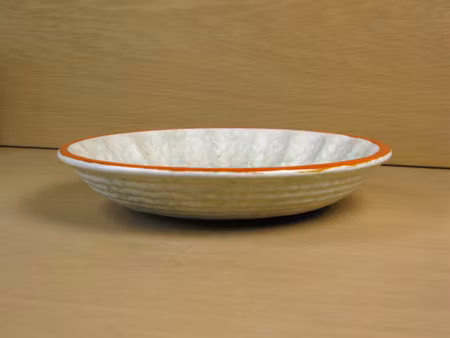 greyish and orange bowl 78