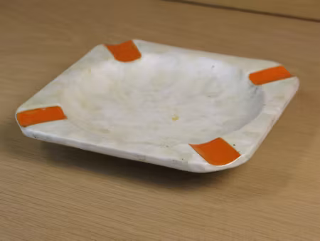 greyish/orange ashtray 1