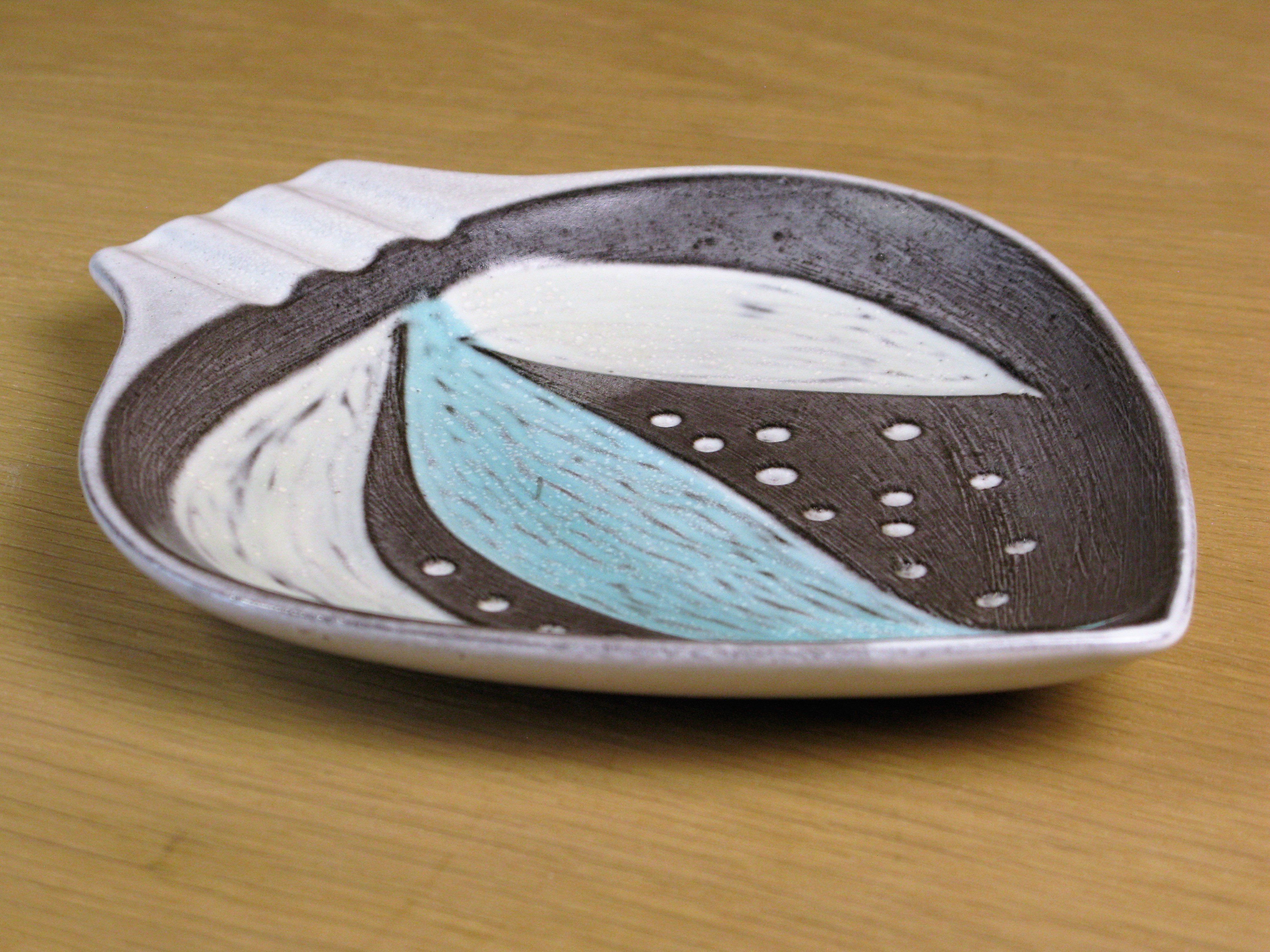 grey/turquoise ashtray 4330/678