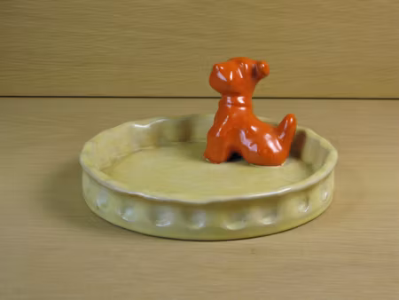 orange dog in yellowish ashtray 12