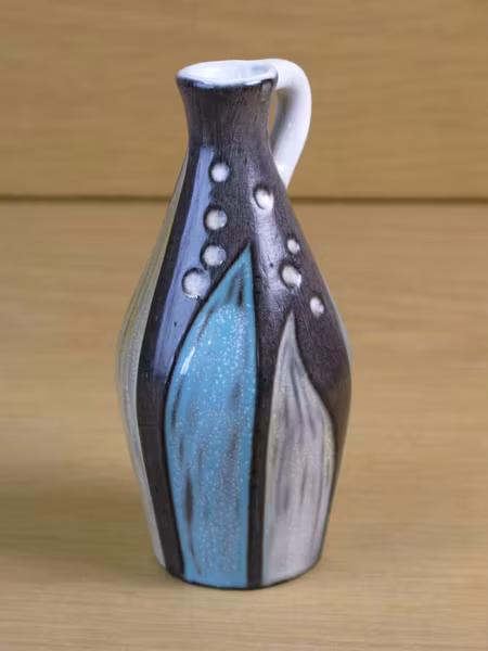 grey/turquoise vase 4330/679
