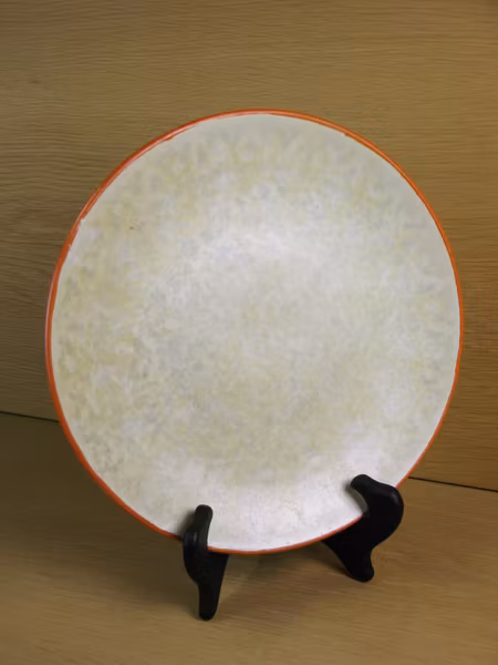 greyish/ornge fruit plate 1