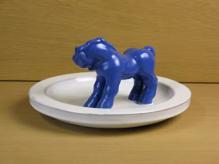 blue horse in ashtray 46