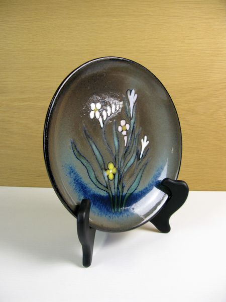 Unique dark flower small plate