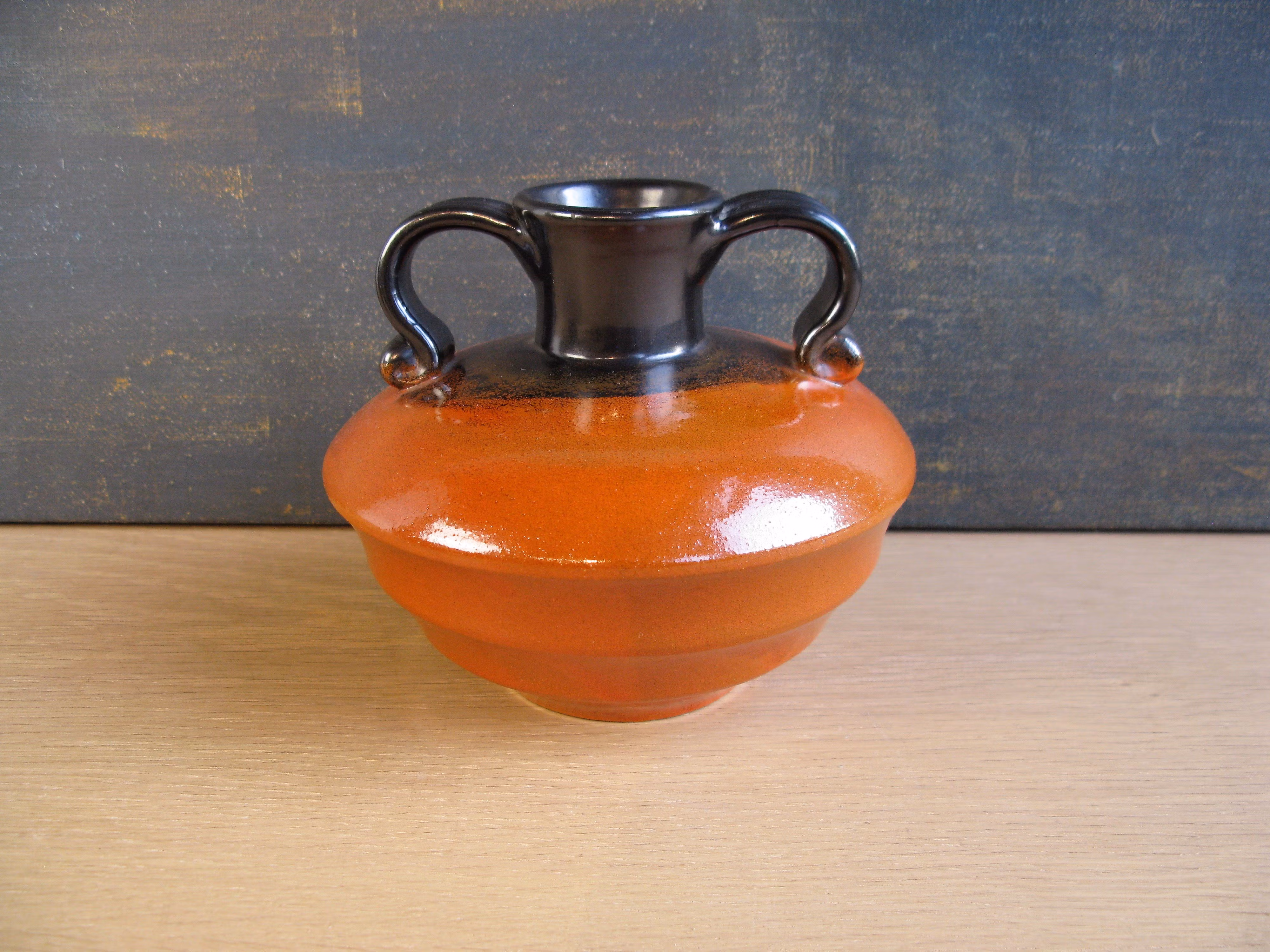 orange/black vase 2761-1