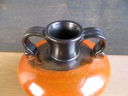 orange/black vase 2761-1