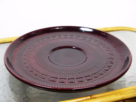 large burgundy plate 51