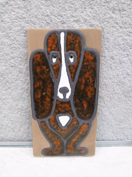 basset hound wall plate 6060m