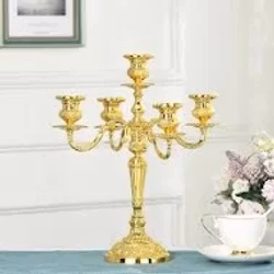 Gold Kerzenleuchter 5EL H40cm