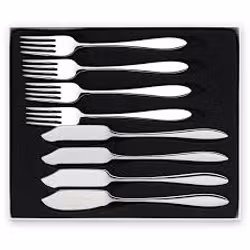 Hardanger Bestikk Fjord / IDA Fiskesett 8-DEL (4+4)