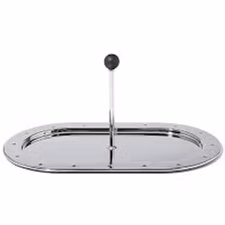 Alessi Tray in 18/10 stainless stell with knob in PA. 28,5x16,5cm