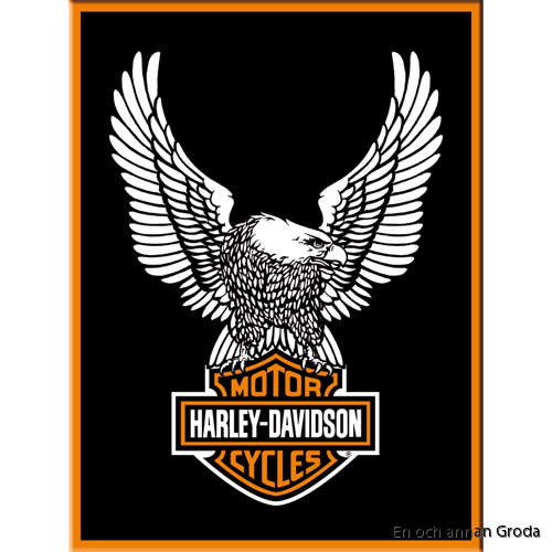 MAGNET metallskylt Harley-Davidson örn
