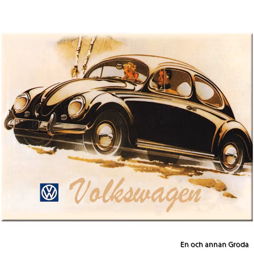 MAGNET Bubbla/folkvagn metallskylt VW