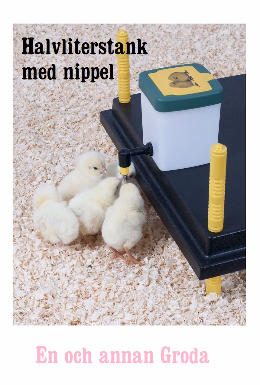 Gul nippel med 0,5 liters TANK