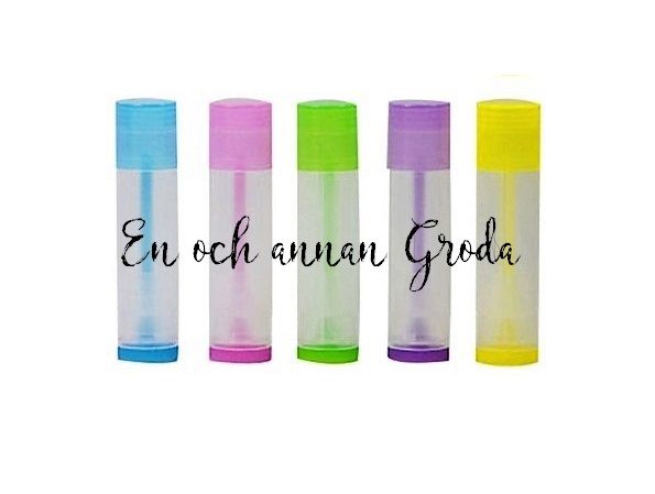 5-pack Hylsor till ditt egentillverkade cerat/läppbalsam/läppstift. färglada