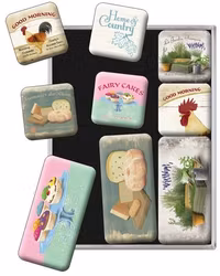 Rea! SET MAGNETER 9-pack DJUR HÖNS muffins mm