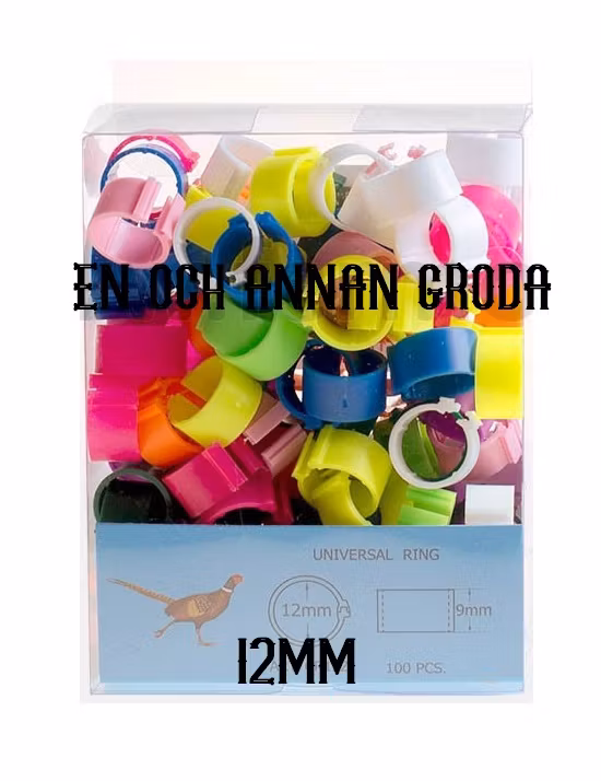 100st MÄRK-RINGAR för FÅGEL 12mm