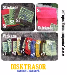 DISKTRASOR stickade/virkade städ/disk