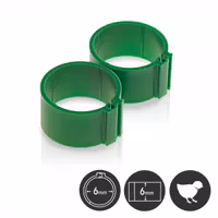 25st MÄRK-RINGAR för FÅGEL 6mm vaktel/kyckling lila el gröna