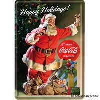 JULKORT TOMTE Coca Cola METALLSKYLT