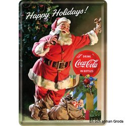 JULKORT TOMTE Coca Cola METALLSKYLT