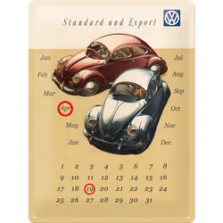 1st Stor VOLKSWAGEN METALLSKYLT Evighetskalender 29x39,5cm