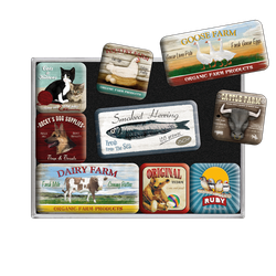 Rea! SET MAGNETER 9-pack DJUR HÖNS KO HUND FARM mm