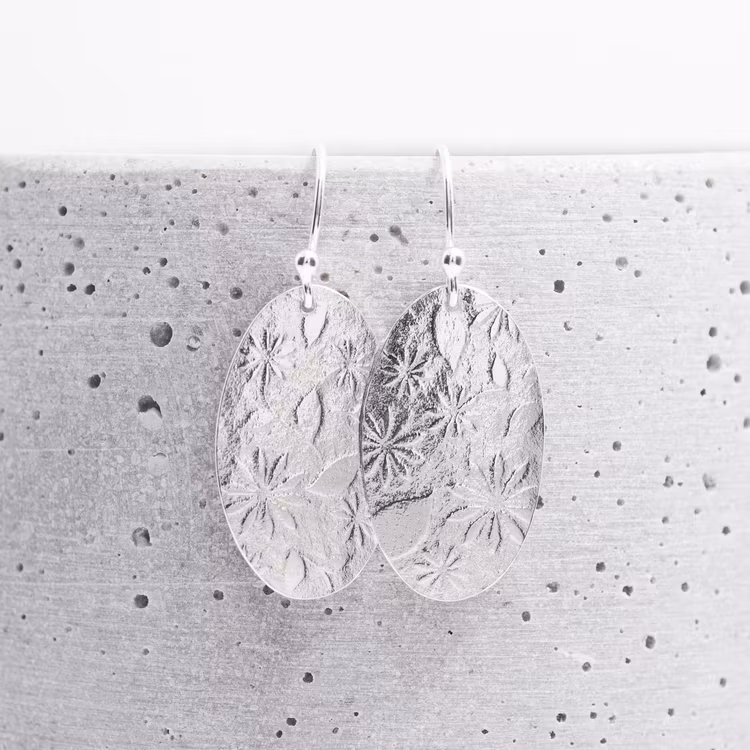 Elipser, örhängen i silver