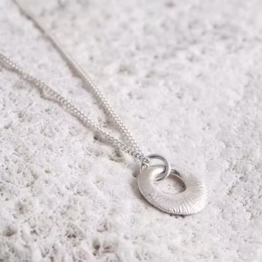 Fantasifossil, halssmycke i silver