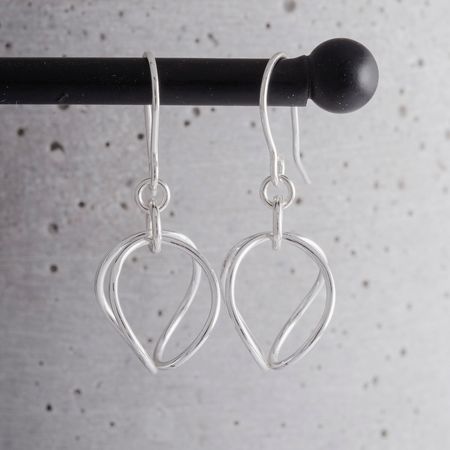 Öppen boll, örhängen i silver