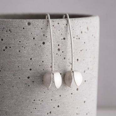 Blomklocka, örhängen i silver
