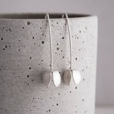 Blomklocka, örhängen i silver