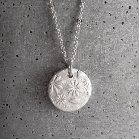 Blommor & blad, halssmycke i silver