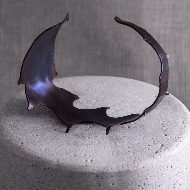 Maskros, armband i titan, blå