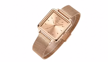 Guld Klocka Dam Kvadratisk - Aurora Elegance