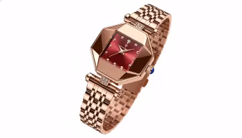 Dam klocka guld -Diamond Elegance