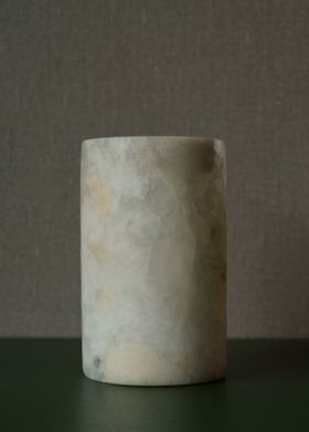 Ljuslykta alabaster 12 cm