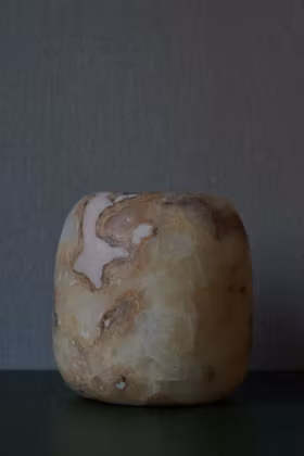 Ljuslykta alabaster 14 cm