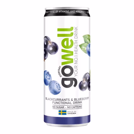Gowell Svarta Vinbär/Blåbär 33cl