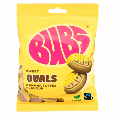 Bubs Banana Toffee OVALS 90g