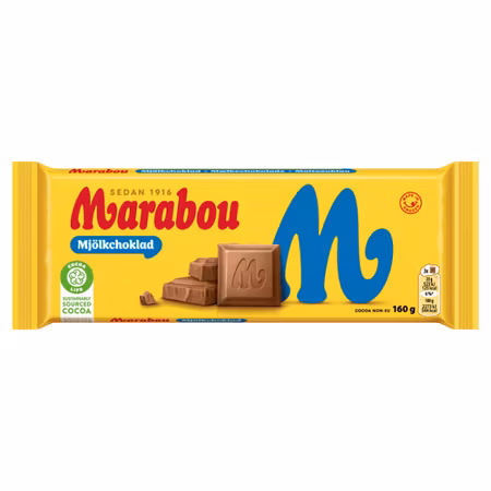 Marabou Mjölkchoklad 160g OBS. Bäst Före 04/02-26