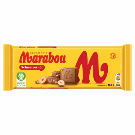 Marabou Schweizernöt 160g