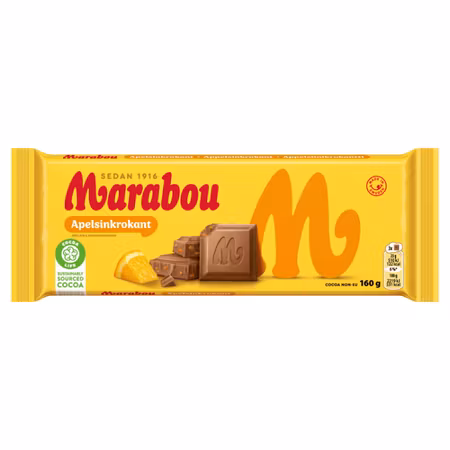 Marabou Apelsinkrokant 160g