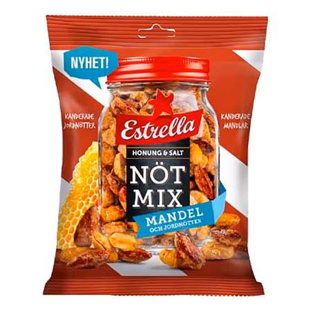 Estrella Nöt Mix Honung & Salt 175g
