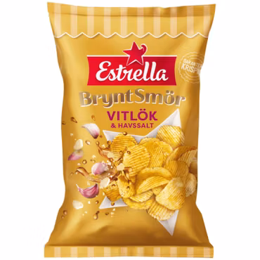 ESTRELLA Brynt Smör, Vitlök & Havssalt 175 G