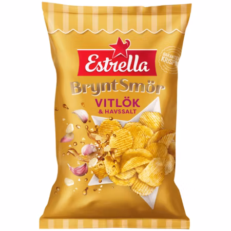 ESTRELLA Brynt Smör, Vitlök & Havssalt 175 G