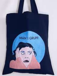 Män i grupp, svart tygpåse (ord. pris 225 kr)