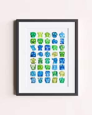 Utförsäljning: Bröst, grönblå